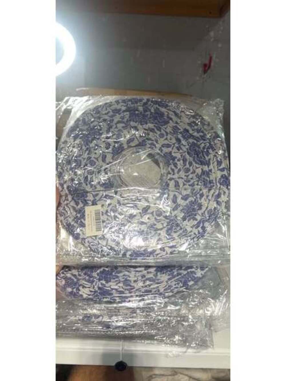 Blue Floral Paper Lanterns